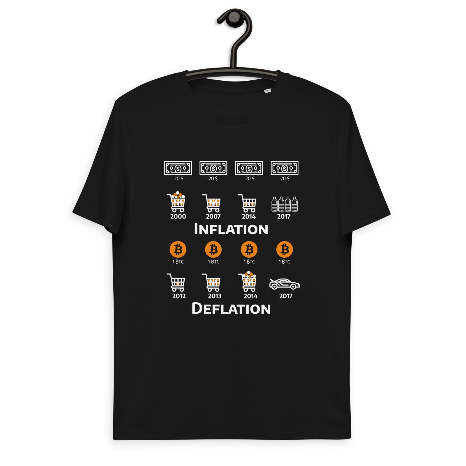 Bitcoin Inflation Deflation Men's Organic Cotton T-Shirt