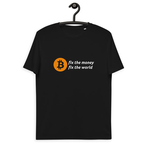 定番の中古商品 Money the Fix Bitcoin Men's T-Shirt Cotton Organic トップス