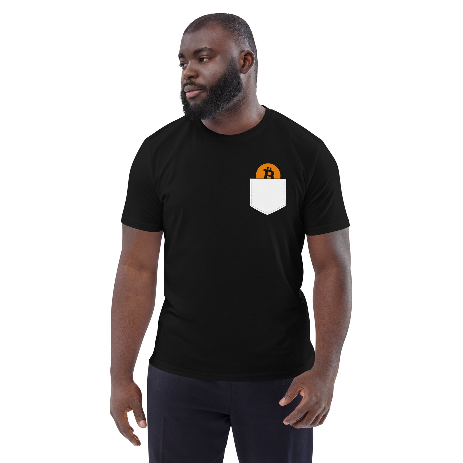 Bitcoin Bag Basic Bio-T-Shirt für Männer