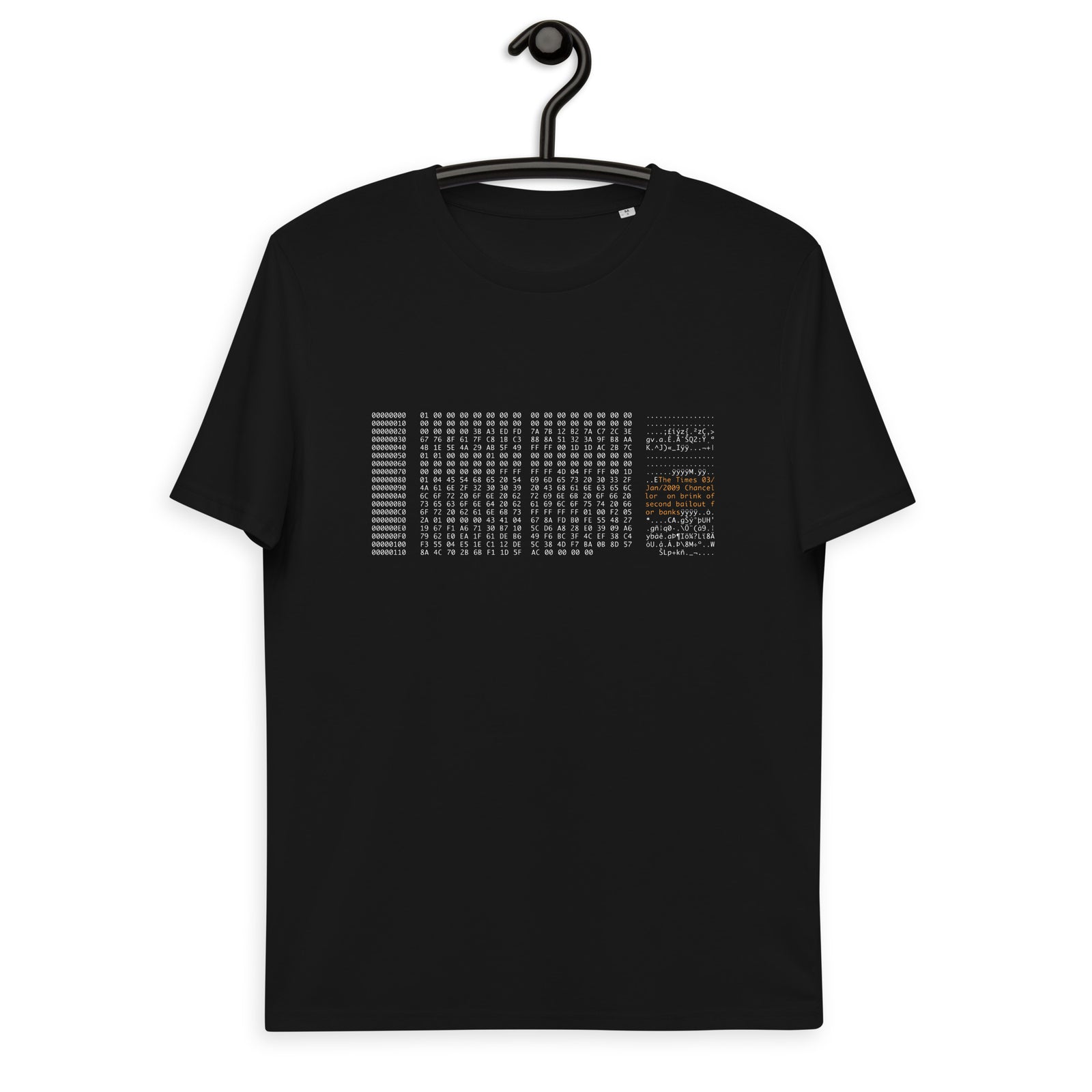 Bitcoin Genesis Block Basic Bio-T-Shirt für Männer