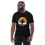 Bitcoin Lightning Retro Men's Organic Cotton T-Shirt