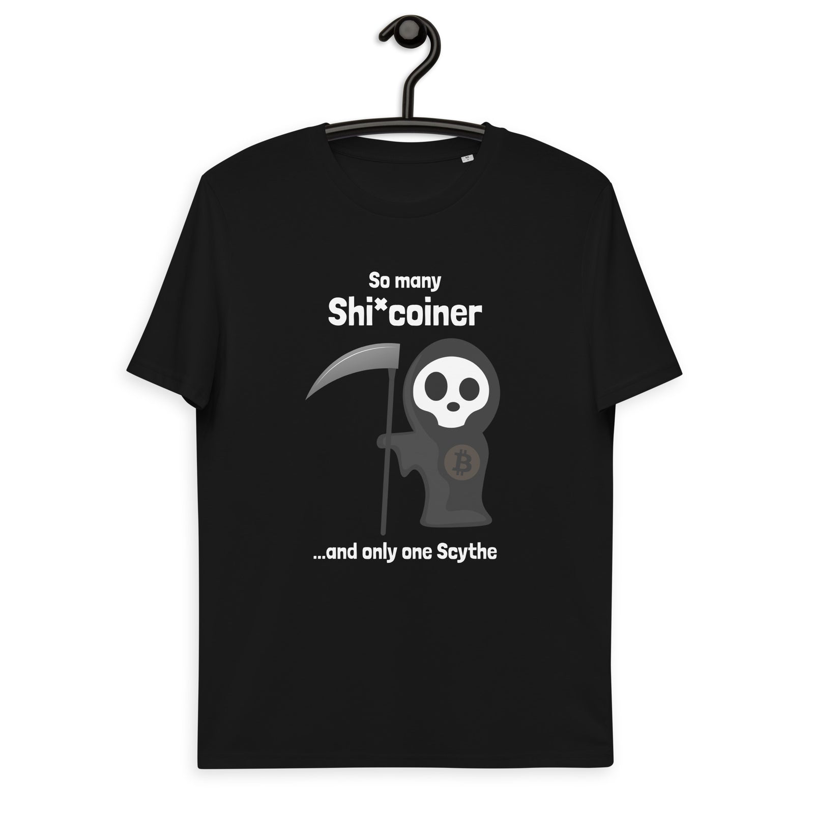 Halloween | Grim Reaper Shitcoiner | Organic Cotton Bitcoin T-Shirt | Unisex