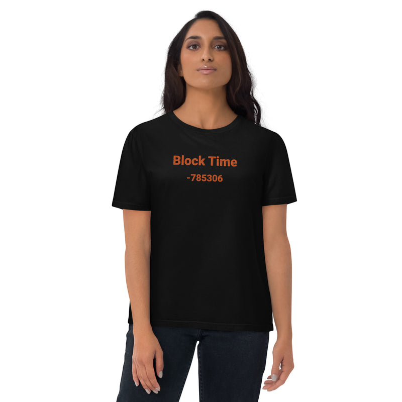 Block Time Personalized Women's Organic Cotton | Bitcoin T-Shirt