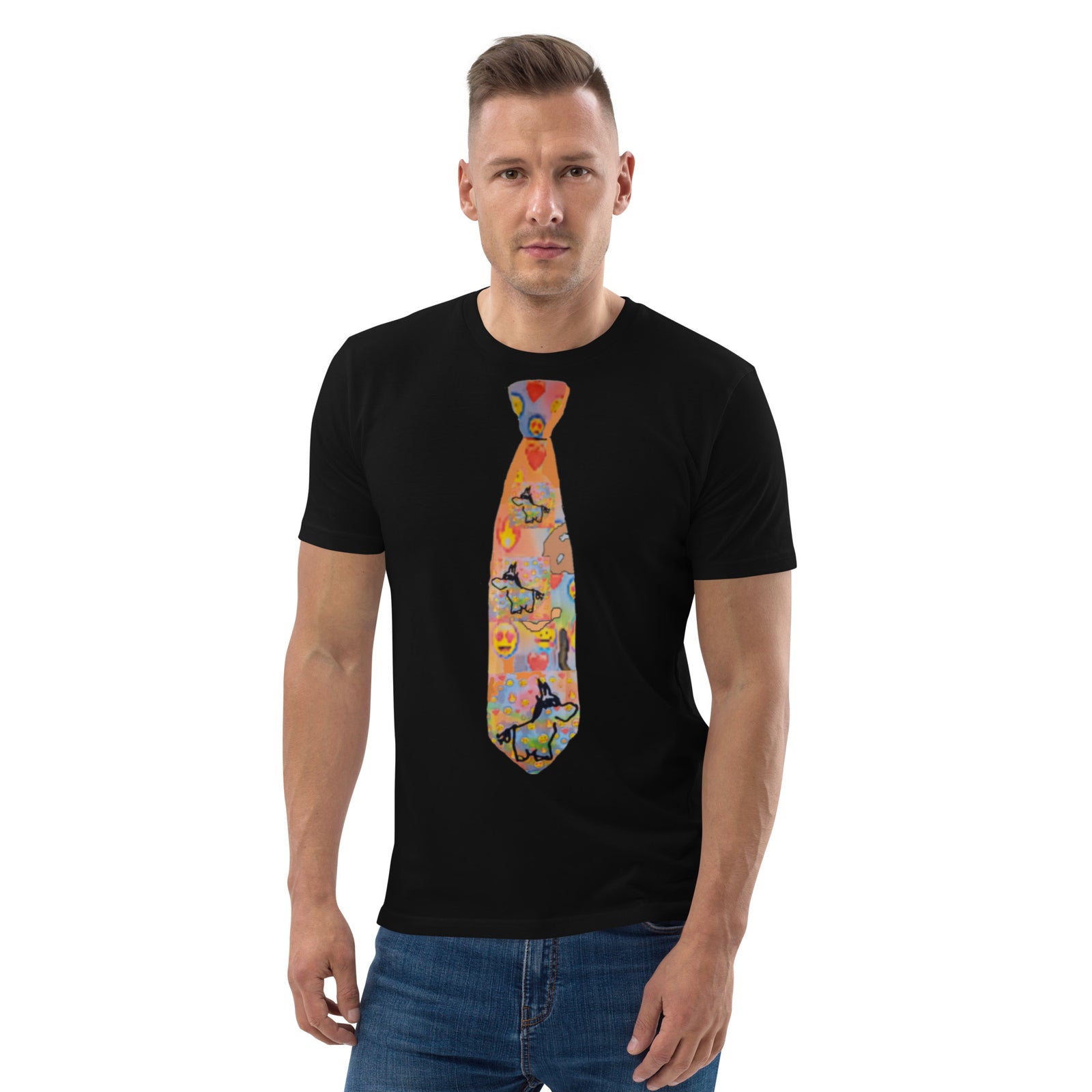 Bullybursti Schlipsograph Men's Organic Cotton | Bitcoin T-Shirt
