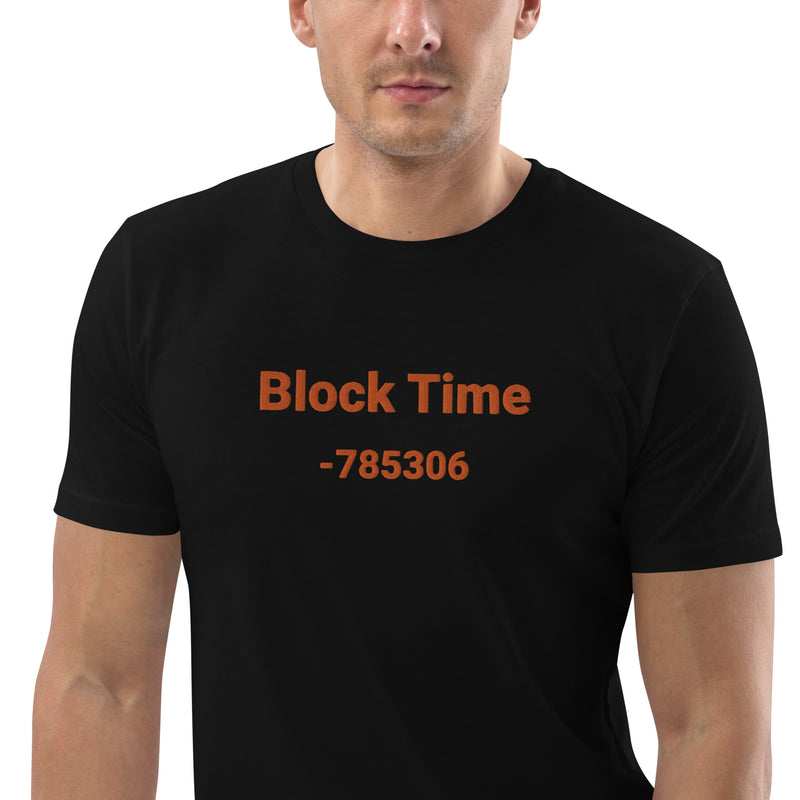 Block Time Personalized Men's Organic Cotton | Bitcoin T-Shirt