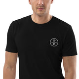 Bitcoin Pretzel Munich Embroidered Men's Organic Cotton T-Shirt