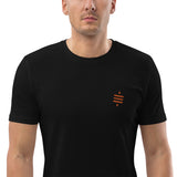 Bitcoin Satsymbol Embroidered Men's Organic Cotton T-Shirt