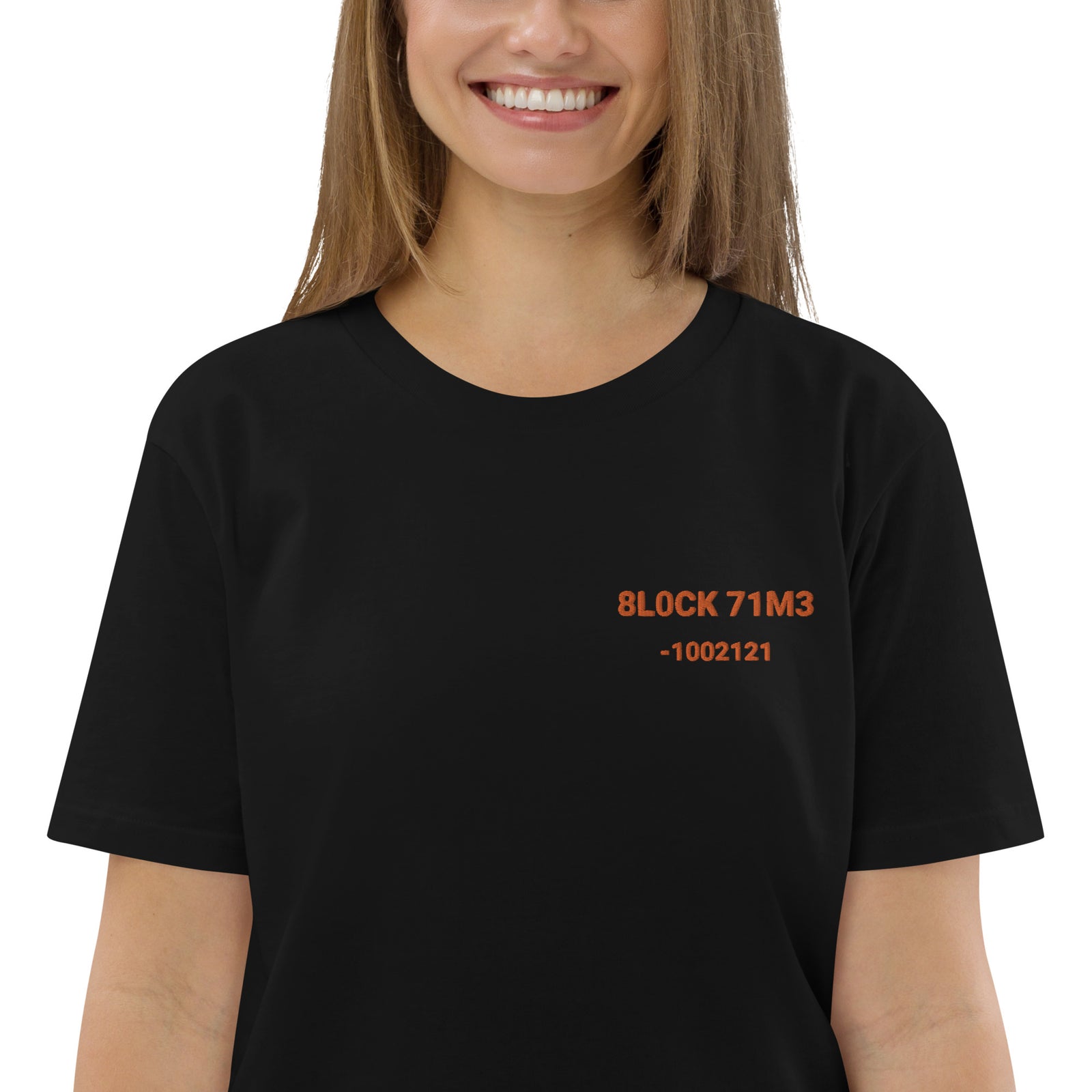 Block Time Personalized Women's Organic Cotton | Bitcoin T-Shirt