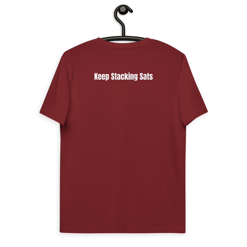 Bitcoin Satsymbol Back & Front Men's Organic Cotton T-Shirt