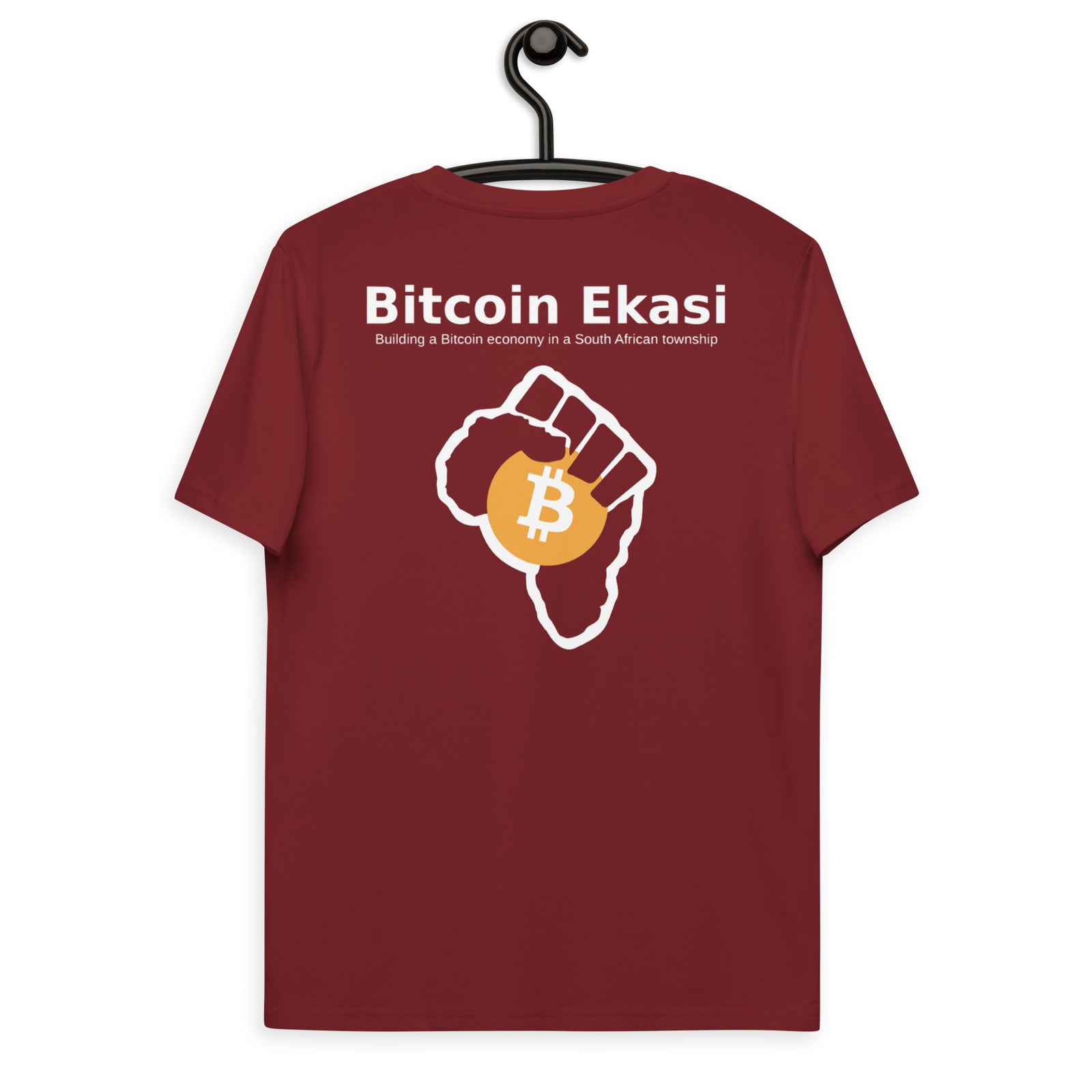 Bitcoin Ekasi Back & Front Men's Organic Cotton T-Shirt