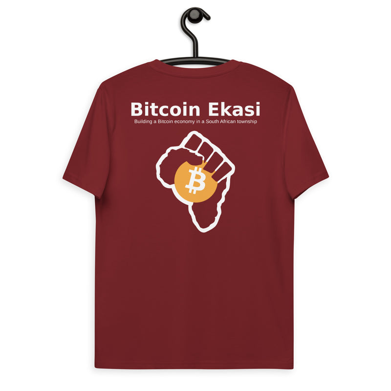 Bitcoin Ekasi Back & Front Men's Organic Cotton T-Shirt