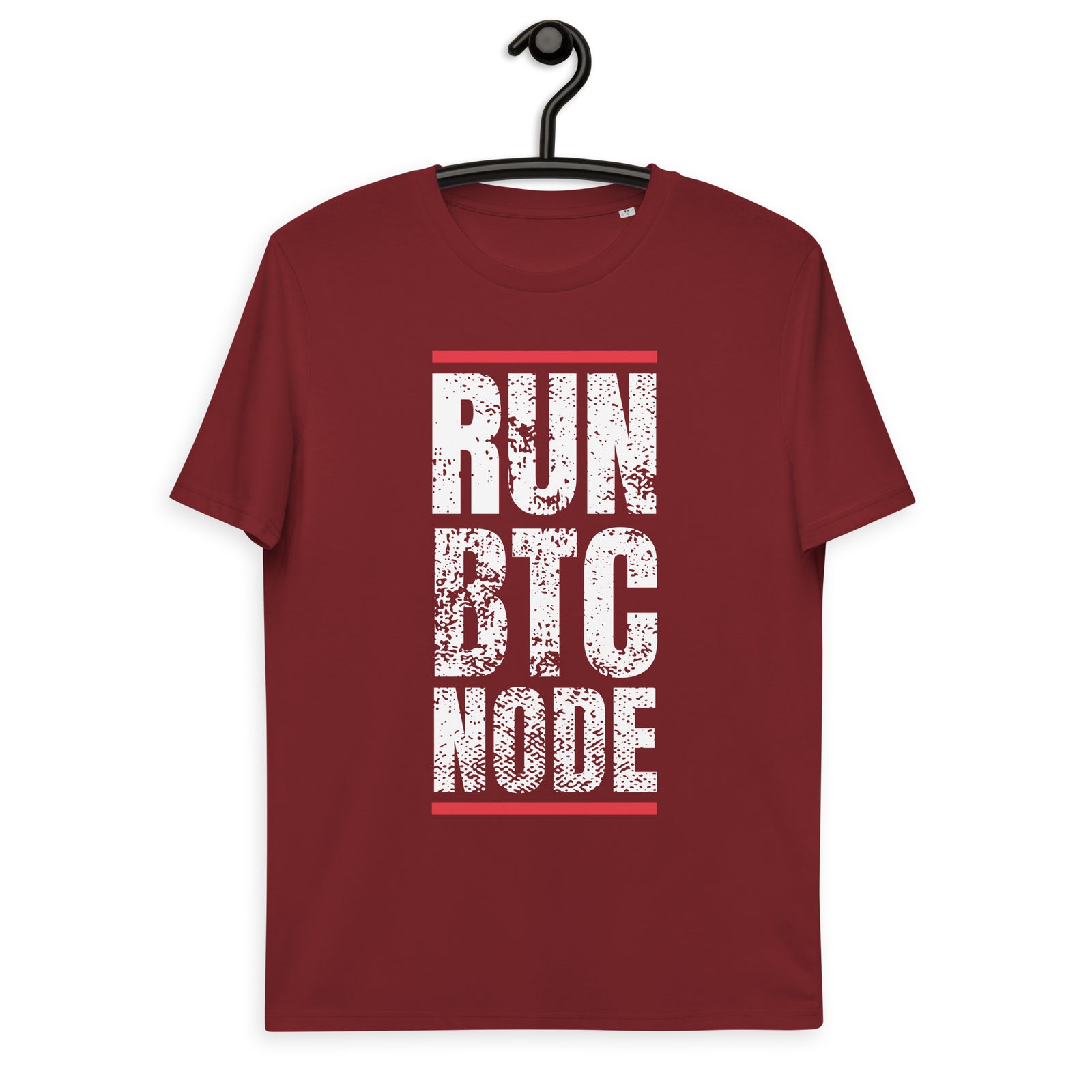 Bitcoin Run BTC Node Basic Bio-T-Shirt für Männer