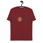 Bitcoin LOVE Basic Bio-T-Shirt für Männer