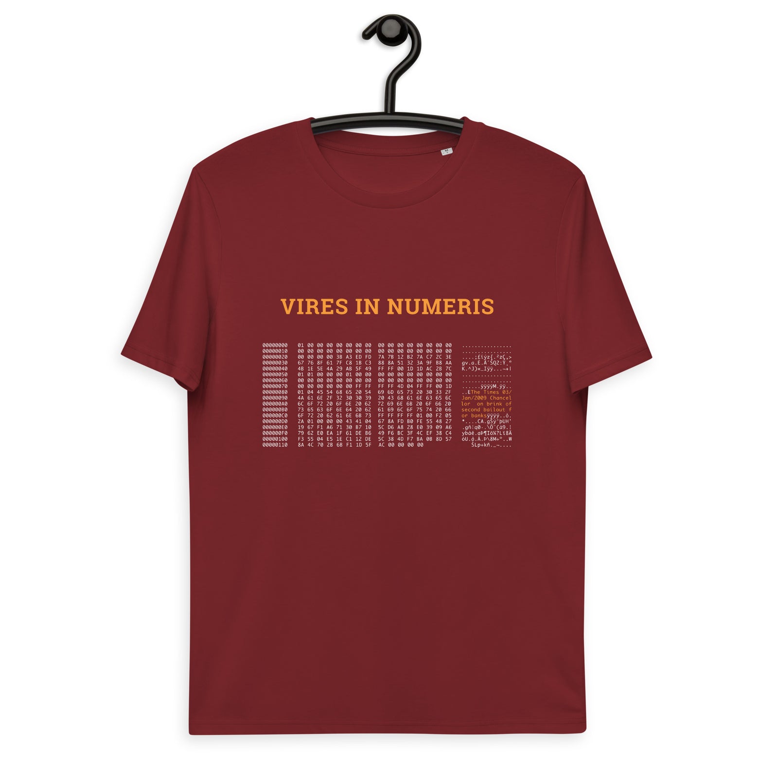 Bitcoin Genesis Block Men’s Organic Cotton T-Shirt