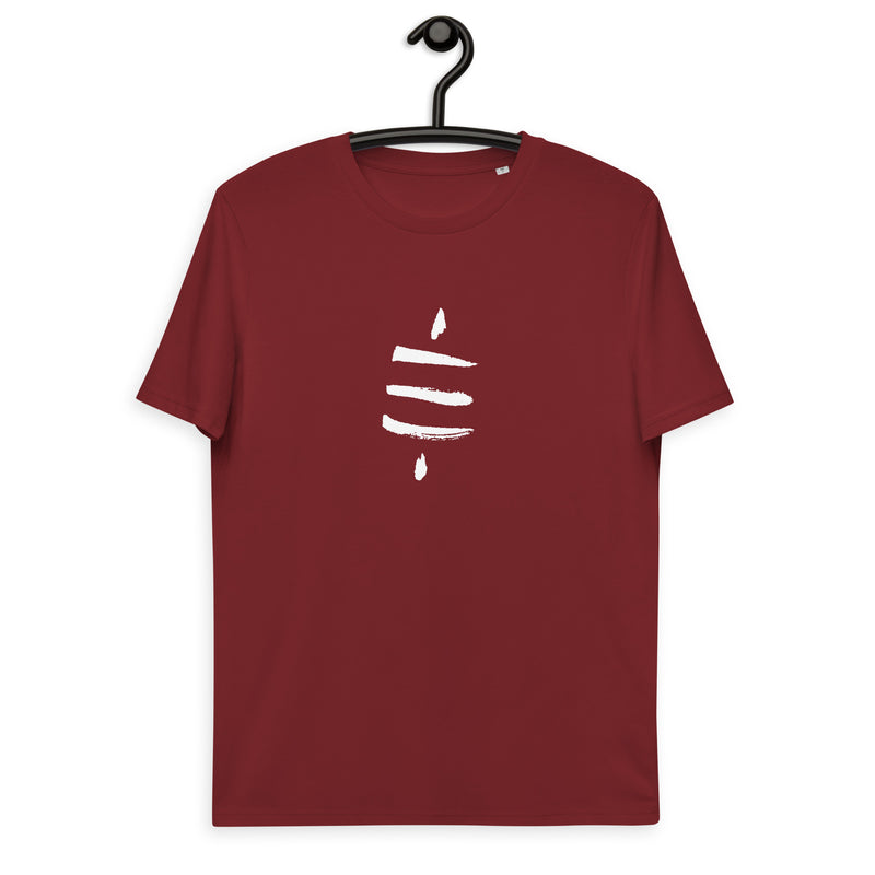 Bitcoin Satsymbol Back & Front Men's Organic Cotton T-Shirt