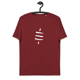 Bitcoin Satsymbol Vorne&Hinten Basic Bio-T-Shirt für Männer
