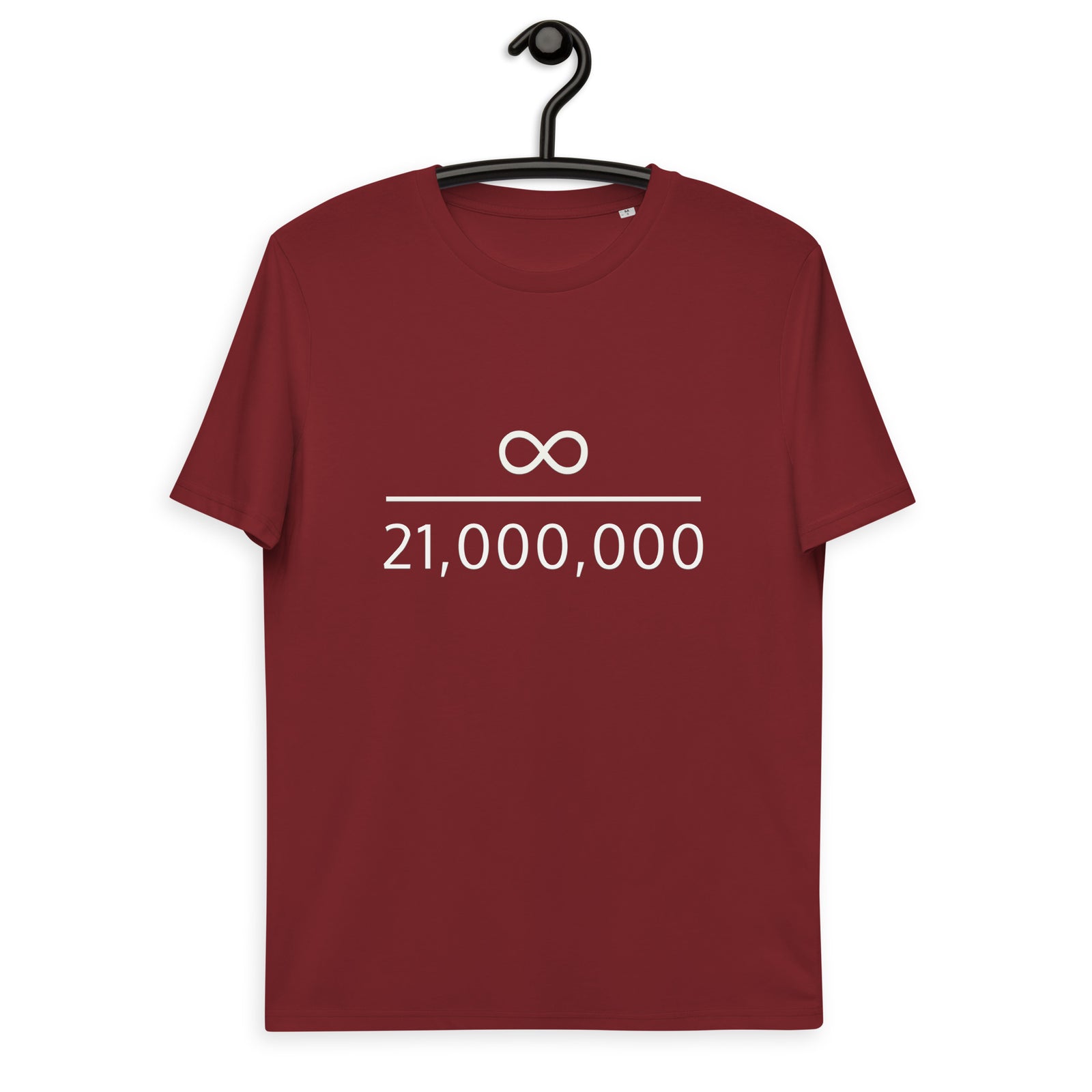 Infinity Divided by 21 Mio Bitcoin Basic Bio-T-Shirt für Männer