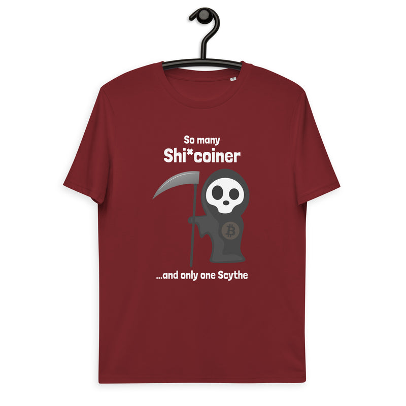 Halloween | Grim Reaper Shitcoiner | Organic Cotton Bitcoin T-Shirt | Unisex