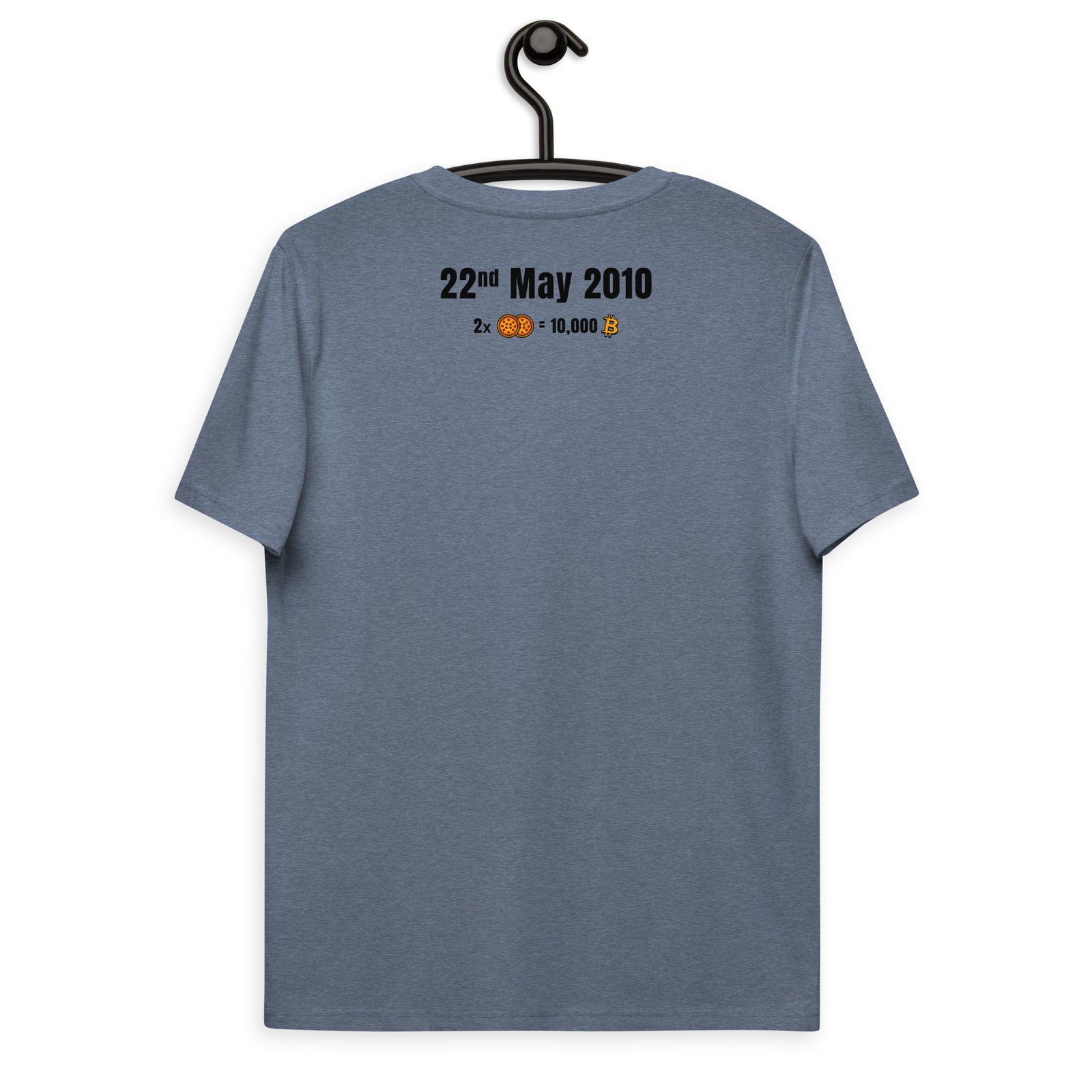 Bitcoin Pizza Day Back & Front Men's Organic Cotton T-Shirt