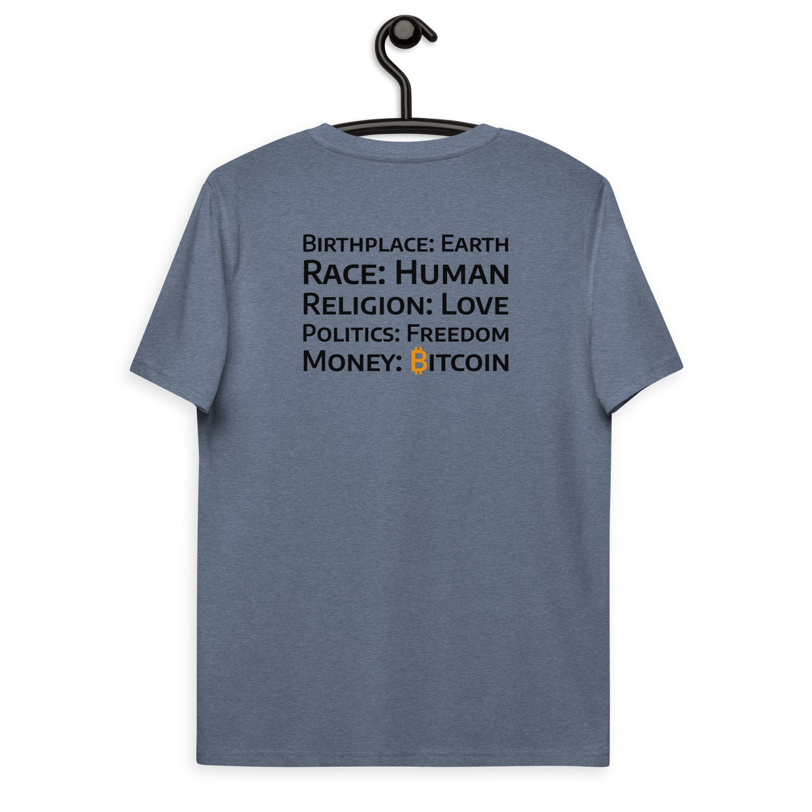 Bitcoin Money Druck HINTEN Basic Bio-T-Shirt für Männer