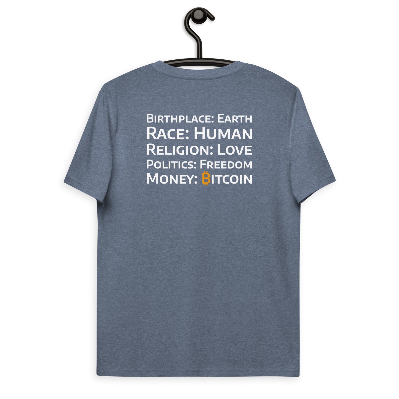 Bitcoin Money Druck HINTEN Basic Bio-T-Shirt für Männer