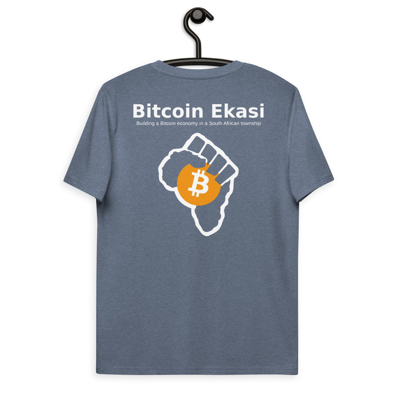 Bitcoin Ekasi Back & Front Men's Organic Cotton T-Shirt