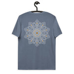 Bitcoin Mandala Front Embroidered & Back Printed Men's Organic Cotton T-Shirt
