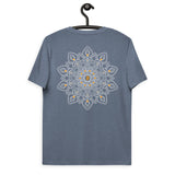 Bitcoin Mandala Front Embroidered & Back Printed Men's Organic Cotton T-Shirt
