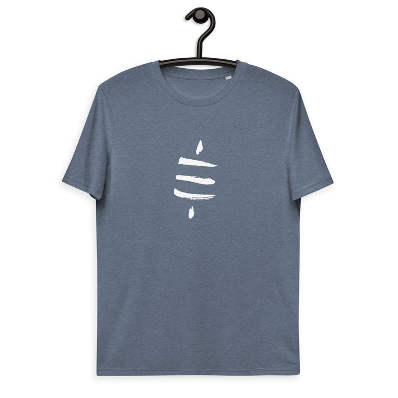 Bitcoin Satsymbol Back & Front Men's Organic Cotton T-Shirt