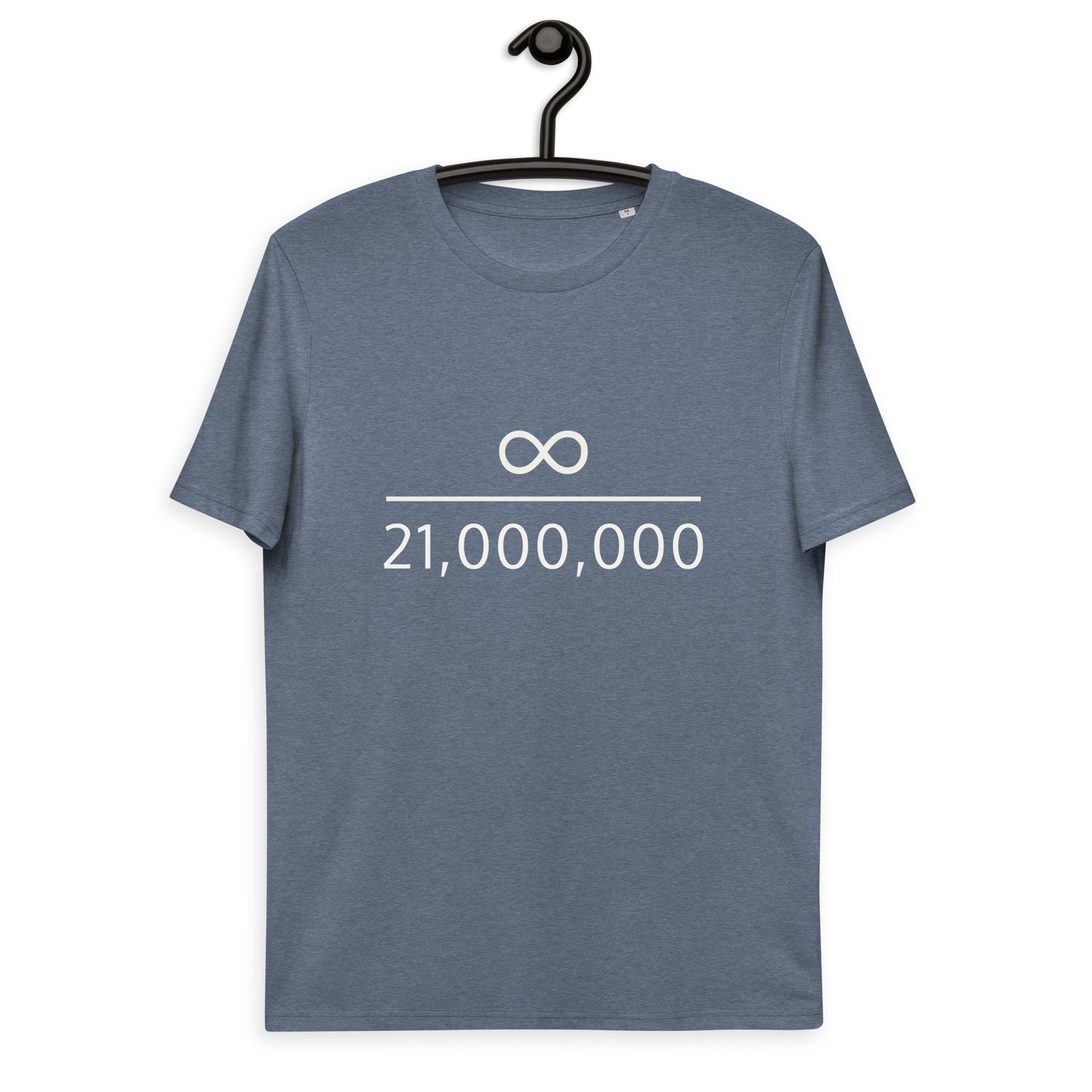 Infinity Divided by 21 Mio Bitcoin Basic Bio-T-Shirt für Männer
