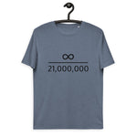 Infinity Divided by 21 Mio Bitcoin Basic Bio-T-Shirt für Männer