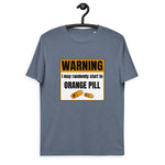 Bitcoin Warning Orange Pill Men's Organic Cotton T-Shirt