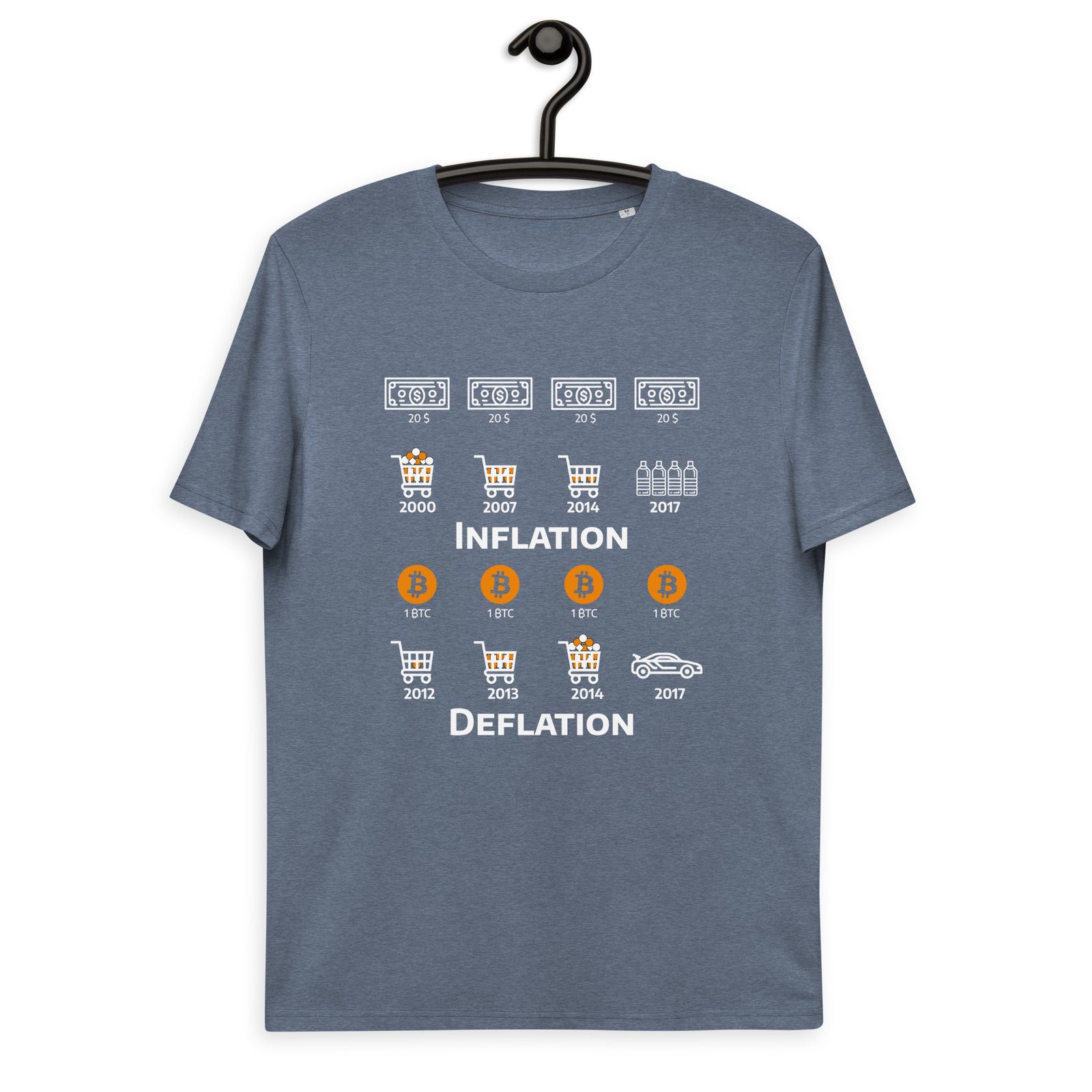 Bitcoin Inflation Deflation Men's Organic Cotton T-Shirt
