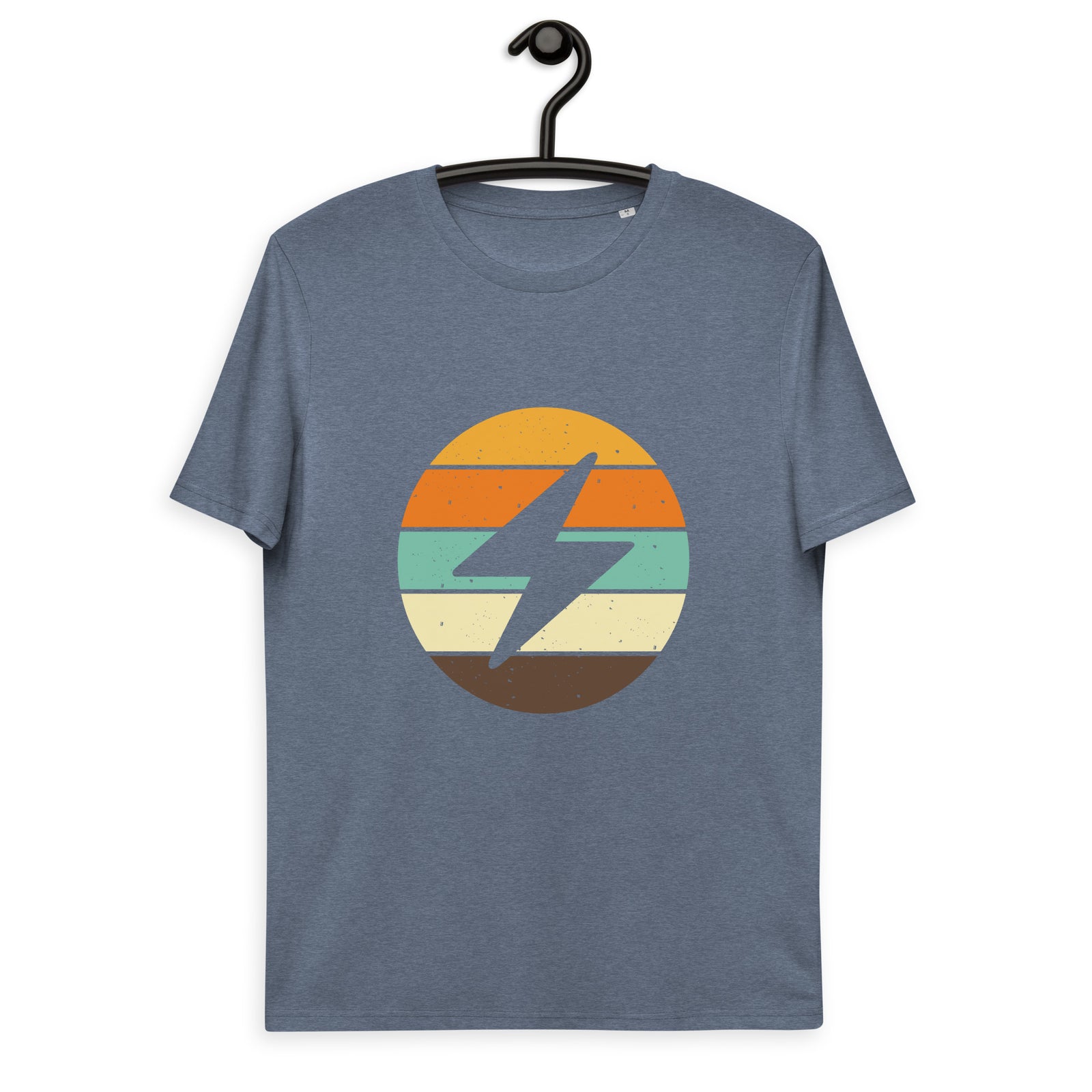 Bitcoin Lightning Retro Men's Organic Cotton T-Shirt