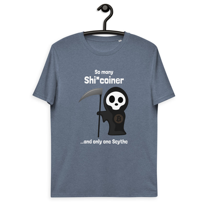 Halloween | Grim Reaper Shitcoiner | Organic Cotton Bitcoin T-Shirt | Unisex