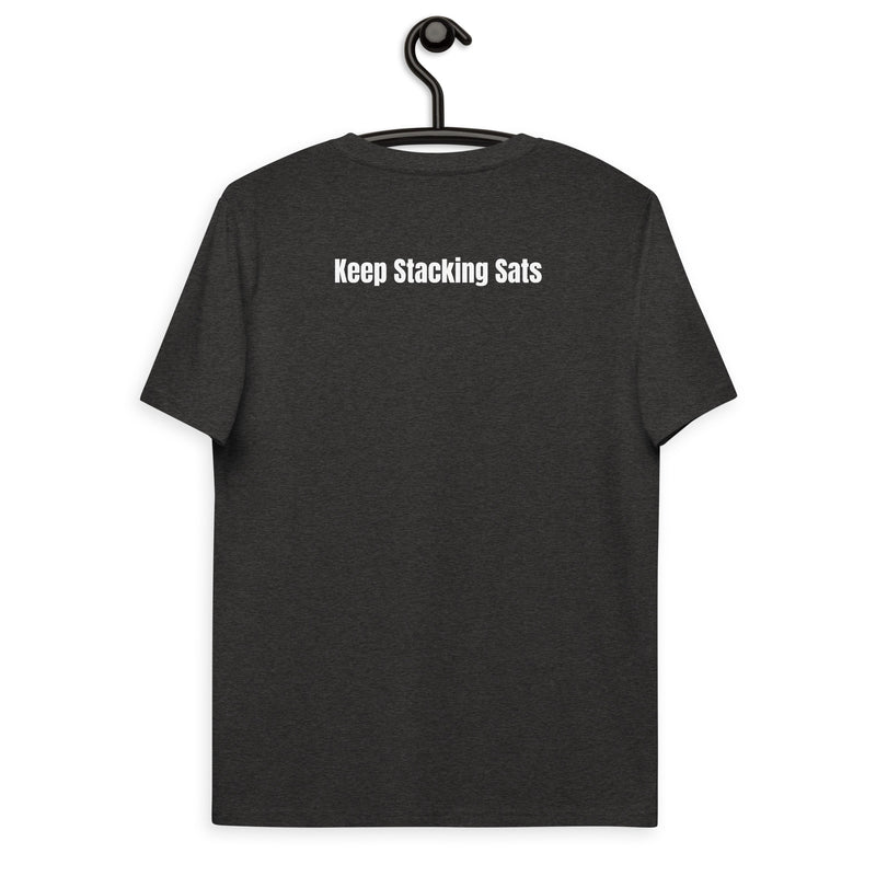 Bitcoin Satsymbol Back & Front Men's Organic Cotton T-Shirt