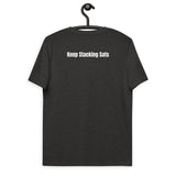 Bitcoin Satsymbol Vorne&Hinten Basic Bio-T-Shirt für Männer