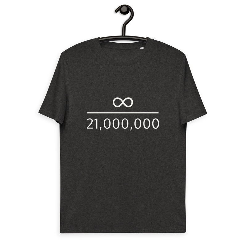 Infinity Divided by 21 Mio Bitcoin Basic Bio-T-Shirt für Männer