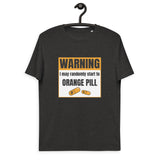 Bitcoin Warning Orange Pill Men's Organic Cotton T-Shirt