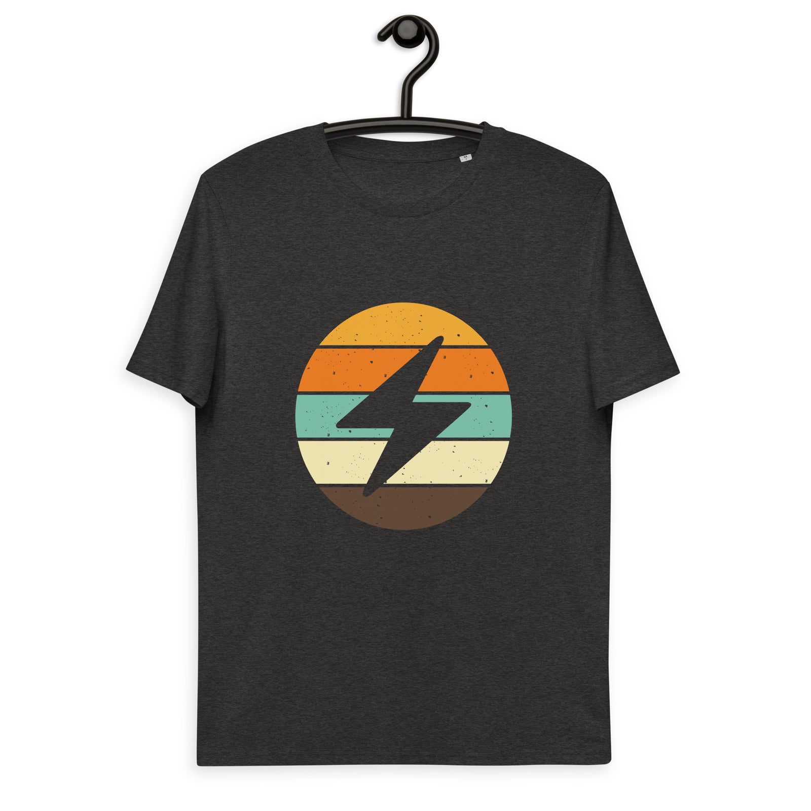 Bitcoin Lightning Retro Men's Organic Cotton T-Shirt