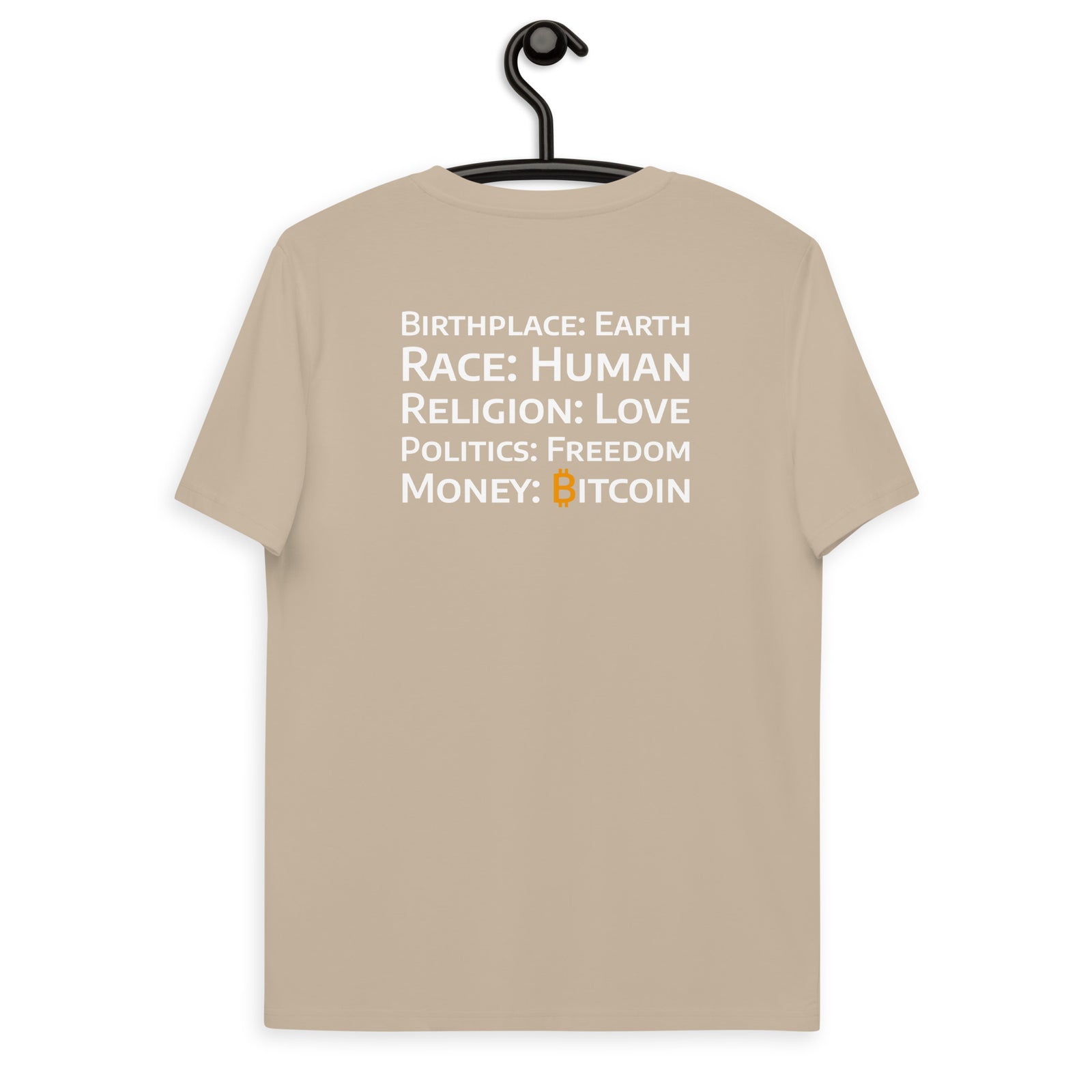 Bitcoin Money Druck HINTEN Basic Bio-T-Shirt für Männer