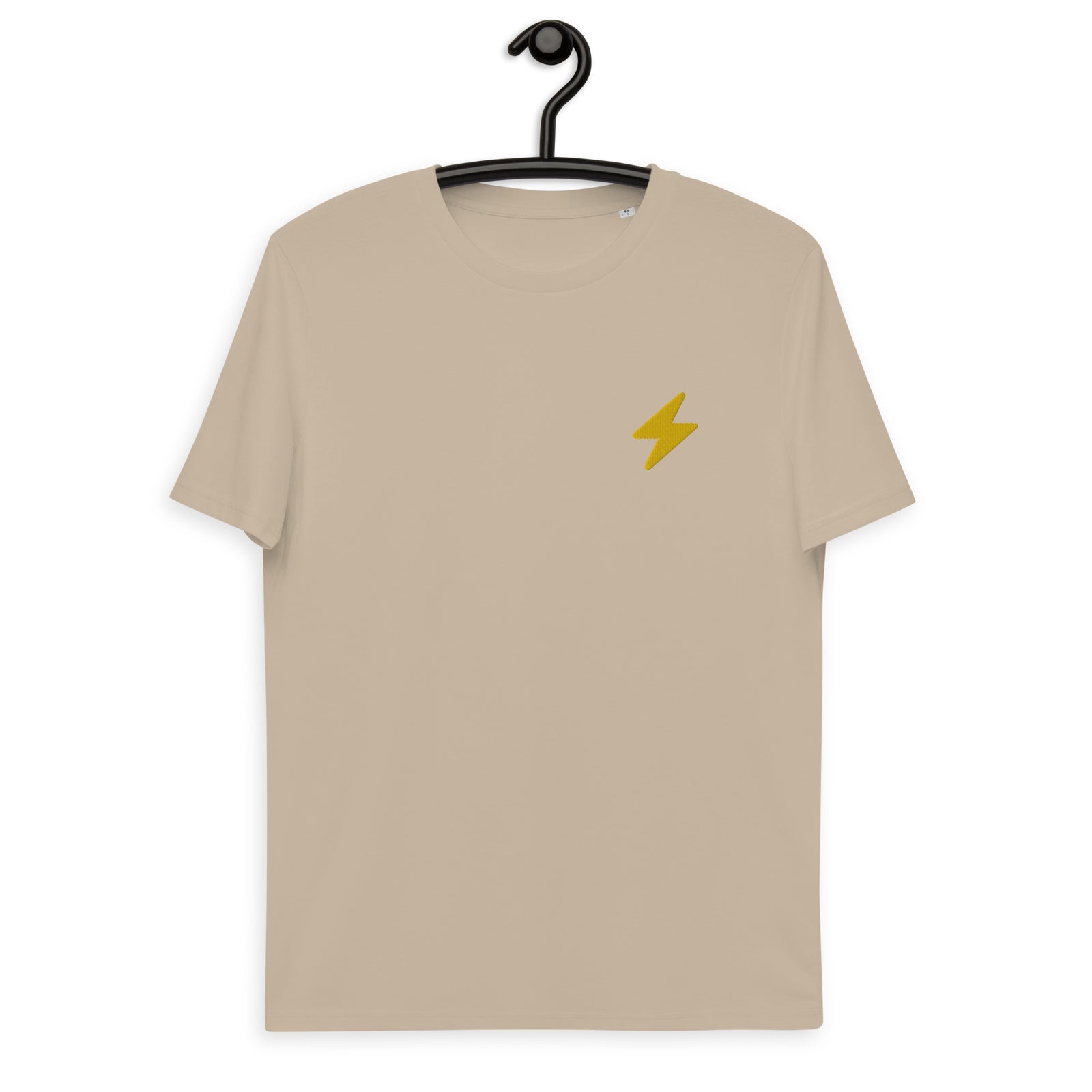 Bitcoin Lightning Stickerei Basic Bio-T-Shirt für Männer