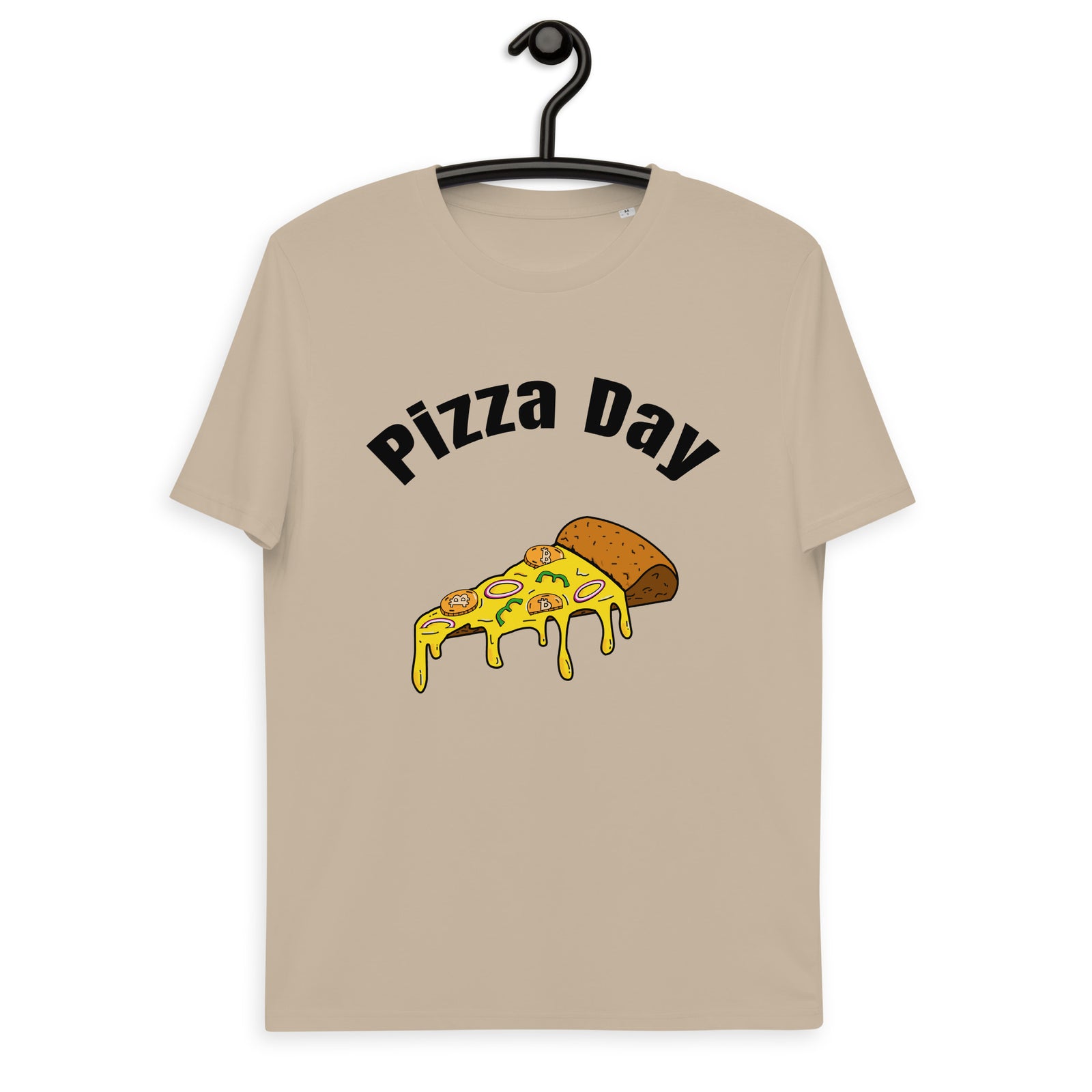 Bitcoin Pizza Day Back & Front Men's Organic Cotton T-Shirt