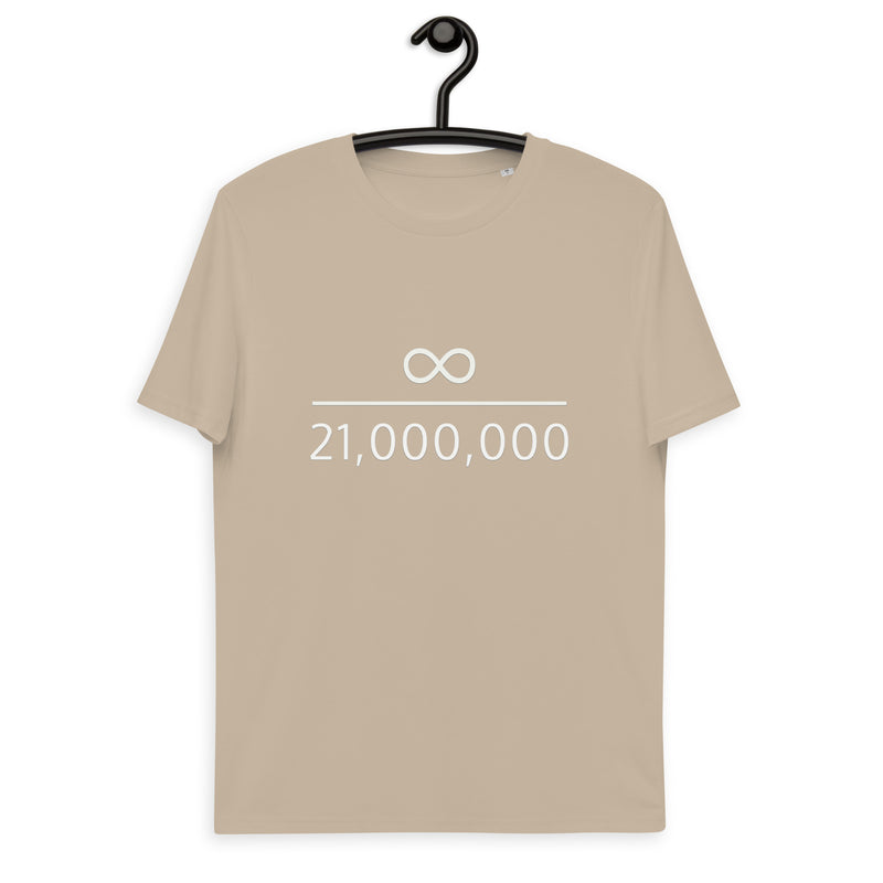 Infinity Divided by 21 Mio Bitcoin Basic Bio-T-Shirt für Männer