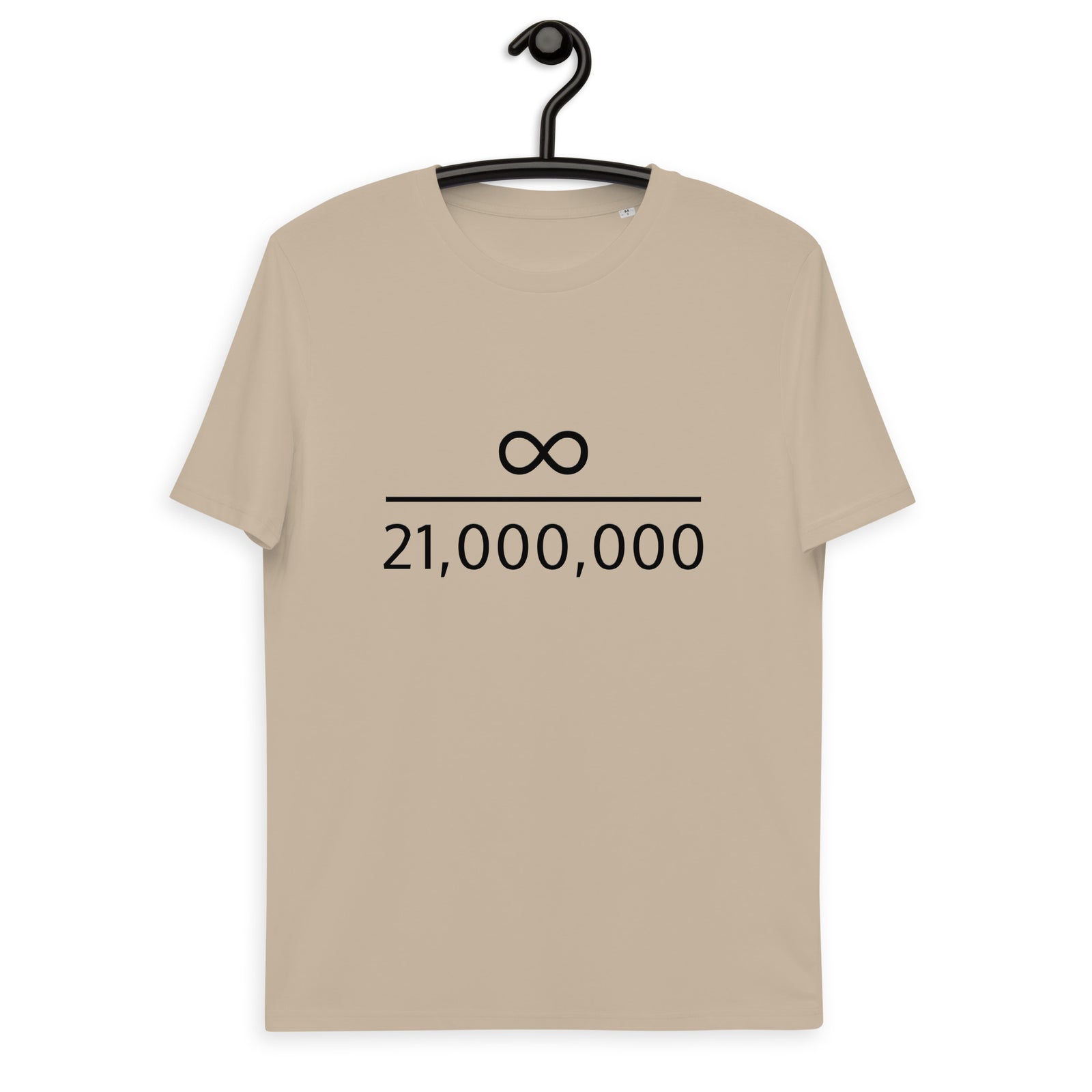 Infinity Divided by 21 Mio Bitcoin Basic Bio-T-Shirt für Männer