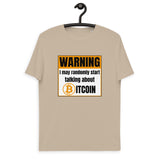 Bitcoin Warning Basic Bio-T-Shirt für Männer