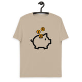 Bitcoin Piggy Bank Basic Bio-T-Shirt für Männer