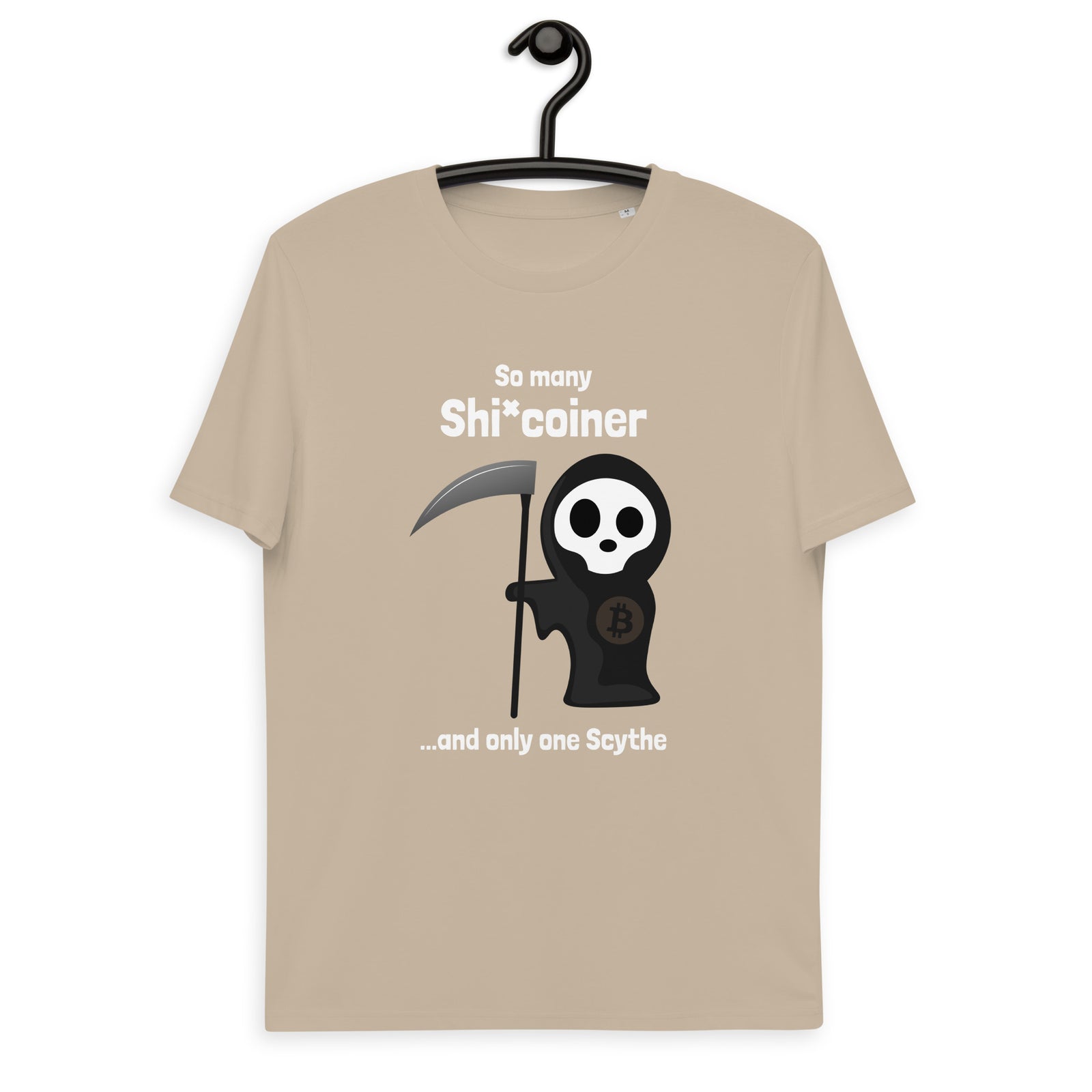 Halloween | Grim Reaper Shitcoiner | Organic Cotton Bitcoin T-Shirt | Unisex