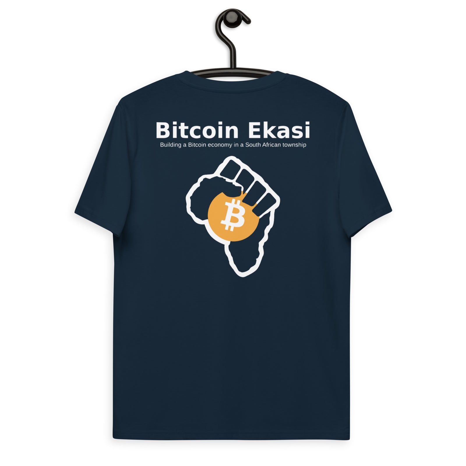 Bitcoin Ekasi Back & Front Men's Organic Cotton T-Shirt