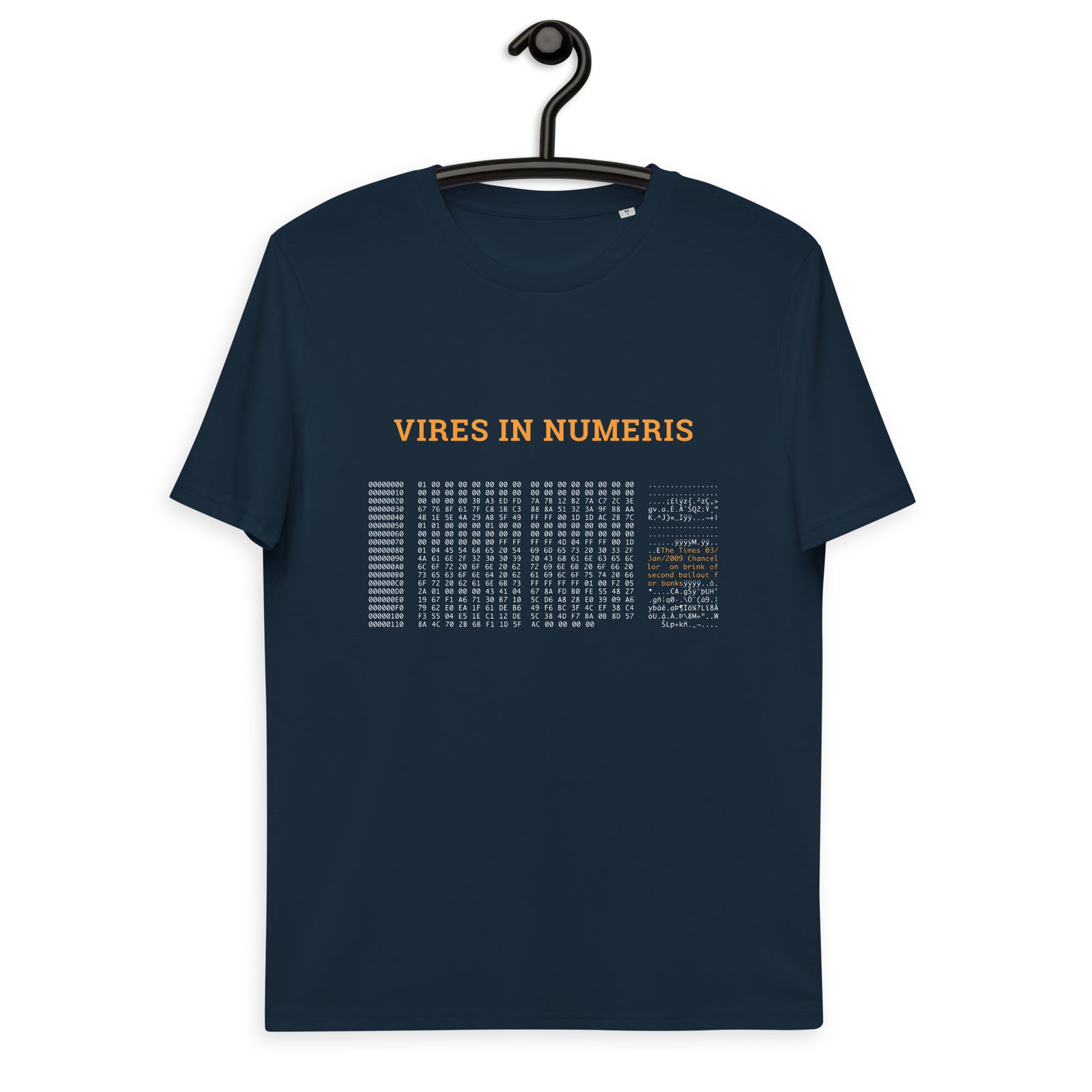 Bitcoin Genesis Block Men’s Organic Cotton T-Shirt